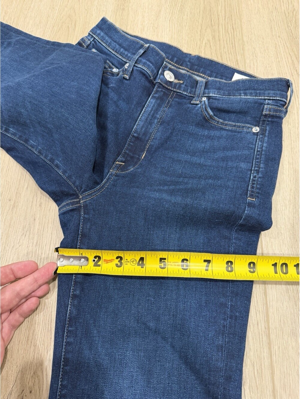 AYR The Pop Jeans Women's Size 25S Blue Mid Rise Stretch Denim Zip Fly - Picture 15 of 16